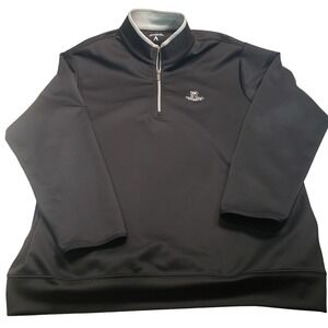 Antigua Mens The Reserve Quarter Zip Pullover XXL Black 100607